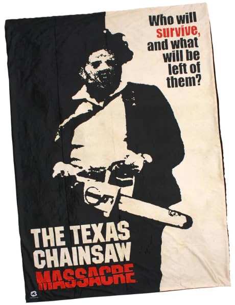 Creepy Co. Texas Chainsaw Massacre Leatherface Who Will Survive Throw Blanket 40″x60″ Horror, 40533512094230