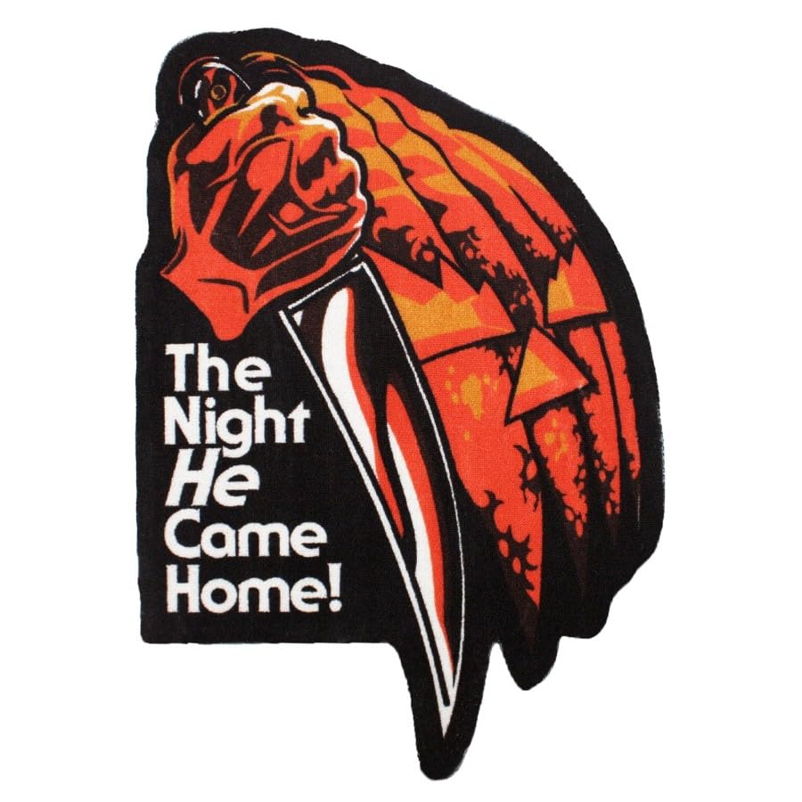 Creepy Co. Halloween MOVIE POSTER RUG Michael Myers The Night HE Came Home! 38x27 Horror 1978 VHS Cover Art